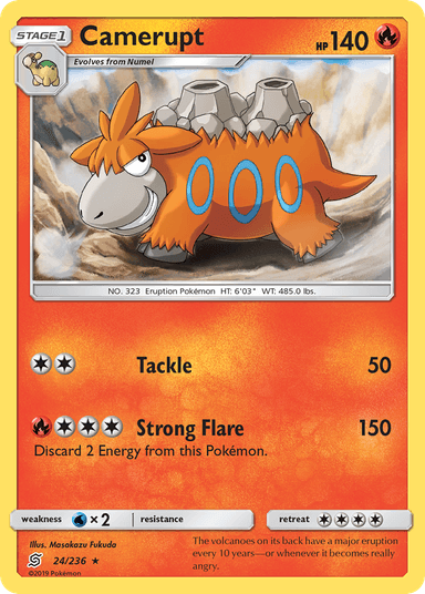 Carta Camerupt 24/236 do set Unified Minds — Pokémon TCG | Bynx