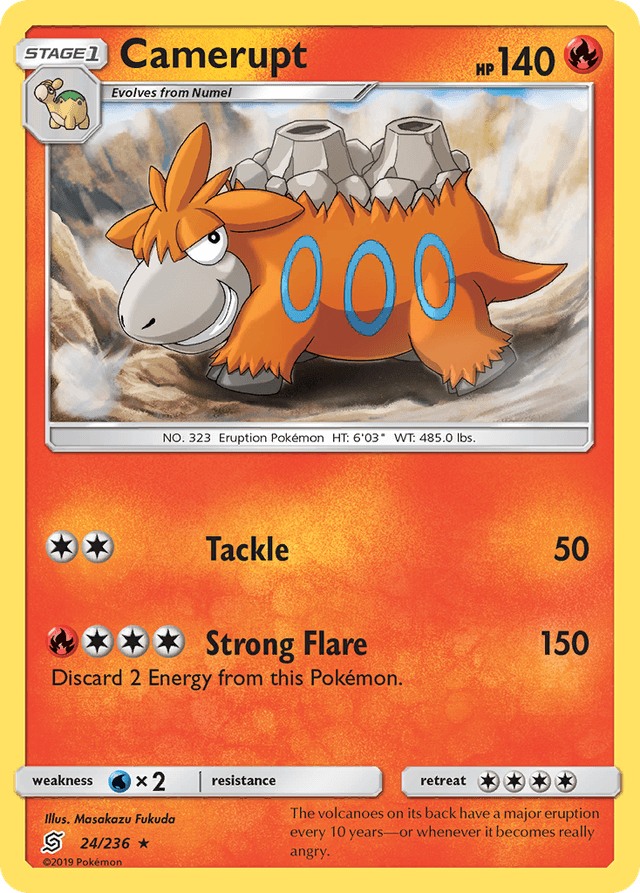 Carta Camerupt 24/236 do set Unified Minds — Pokémon TCG | Bynx