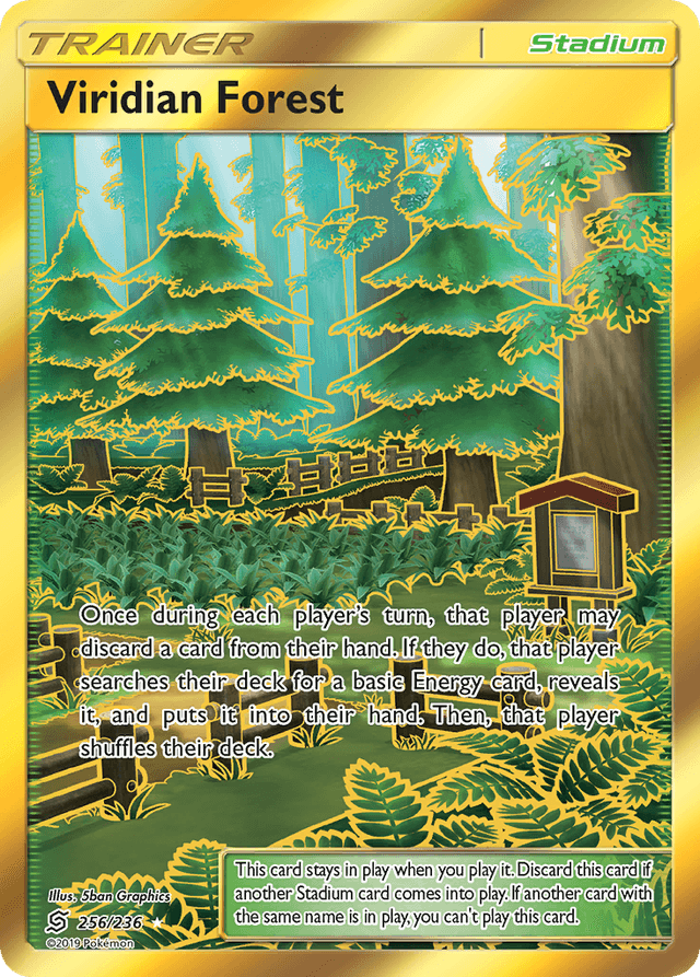 Carta Viridian Forest 256/236 do set Unified Minds — Pokémon TCG | Bynx