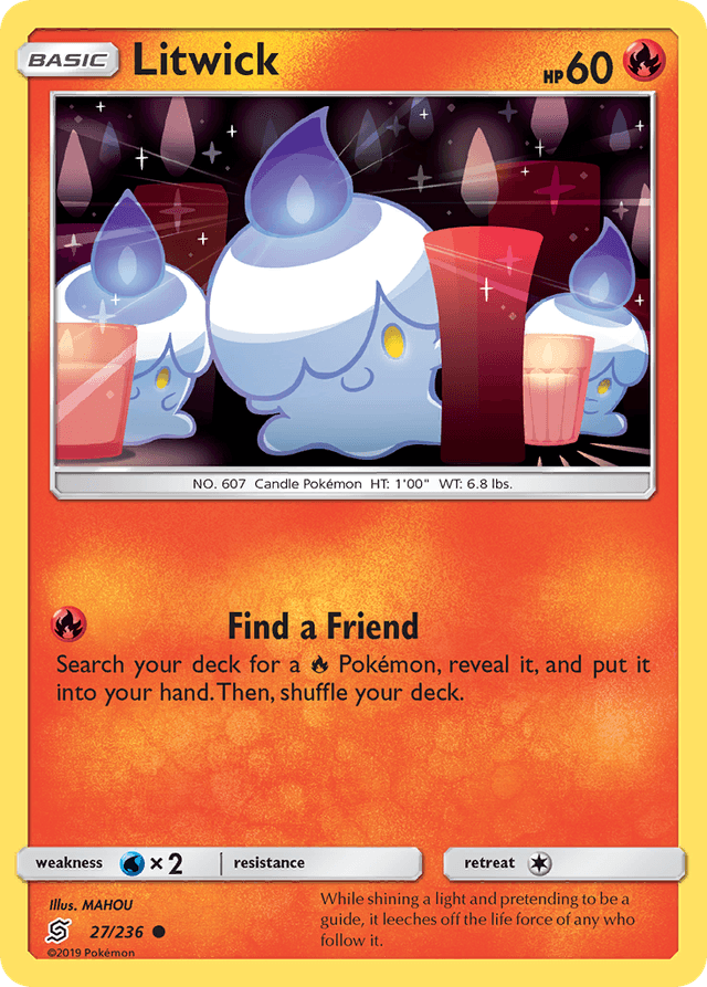 Carta Litwick 27/236 do set Unified Minds — Pokémon TCG | Bynx