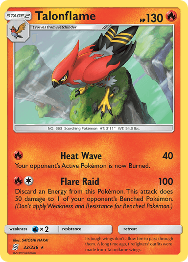 Carta Talonflame 32/236 do set Unified Minds — Pokémon TCG | Bynx