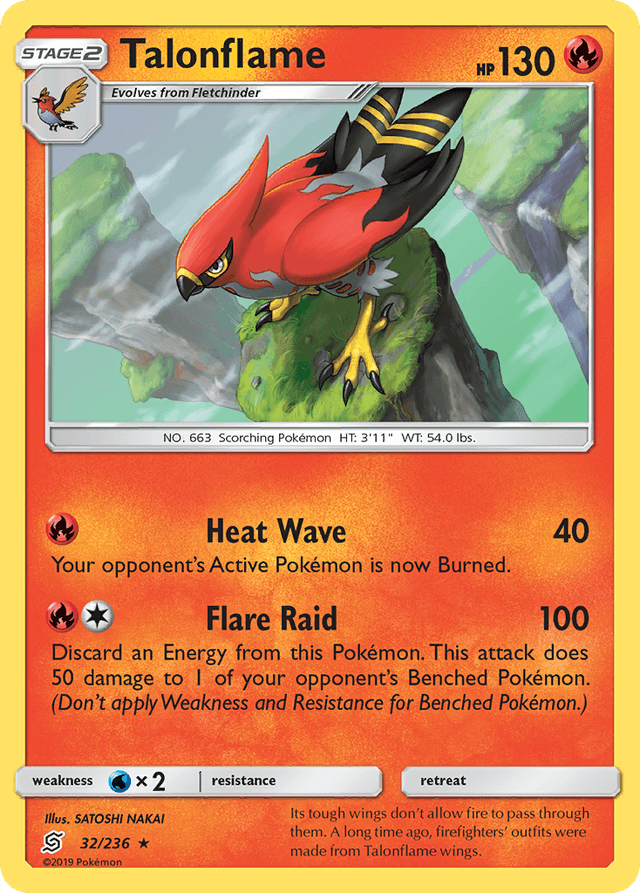 Carta Talonflame 32/236 do set Unified Minds — Pokémon TCG | Bynx