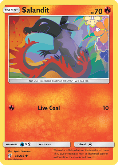 Carta Salandit 33/236 do set Unified Minds — Pokémon TCG | Bynx