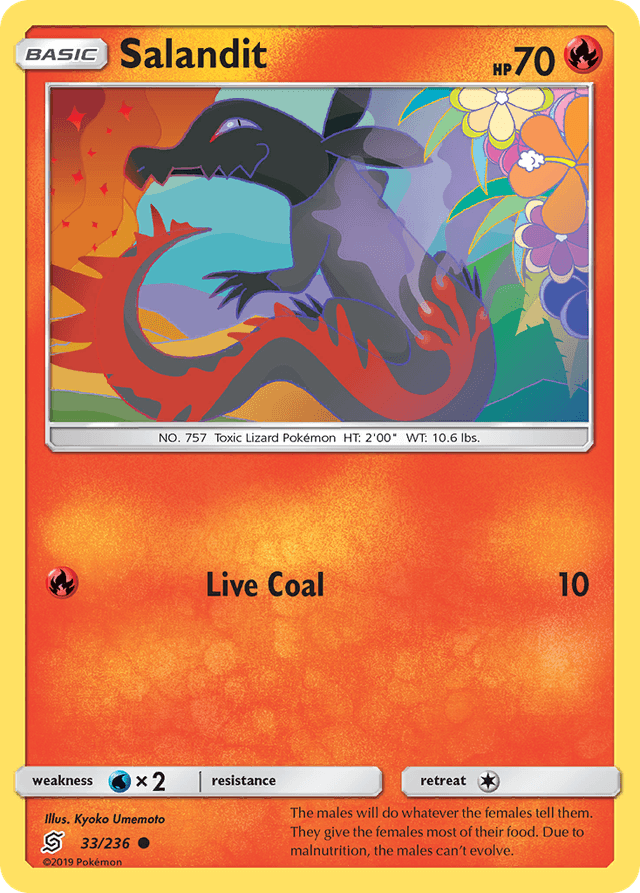 Carta Salandit 33/236 do set Unified Minds — Pokémon TCG | Bynx