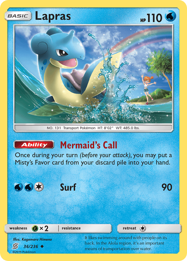 Carta Lapras 36/236 do set Unified Minds — Pokémon TCG | Bynx