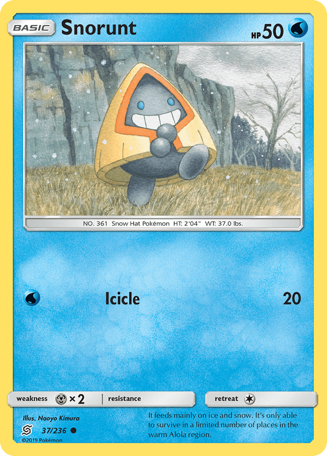 Carta Snorunt 37/236 do set Unified Minds — Pokémon TCG | Bynx