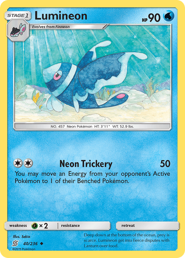 Carta Lumineon 40/236 do set Unified Minds — Pokémon TCG | Bynx