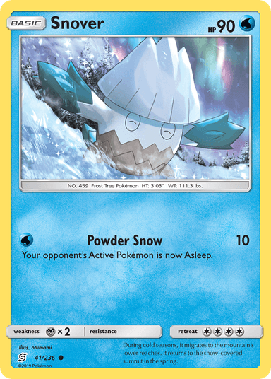 Carta Snover 41/236 do set Unified Minds — Pokémon TCG | Bynx