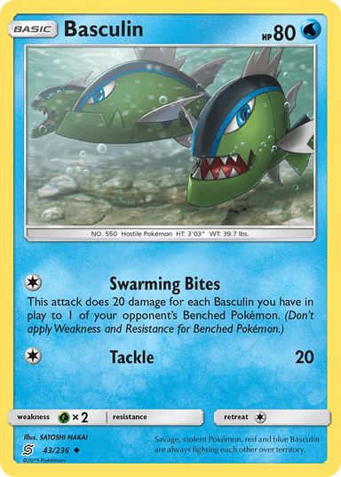 Carta Basculin 43/236 do set Unified Minds — Pokémon TCG | Bynx