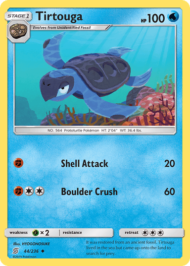 Carta Tirtouga 44/236 do set Unified Minds — Pokémon TCG | Bynx