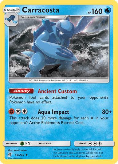 Carta Carracosta 45/236 do set Unified Minds — Pokémon TCG | Bynx