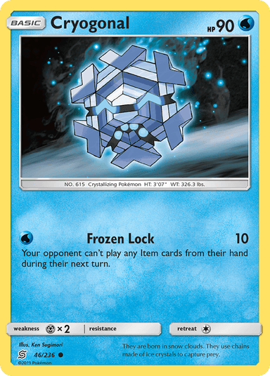 Carta Cryogonal 46/236 do set Unified Minds — Pokémon TCG | Bynx