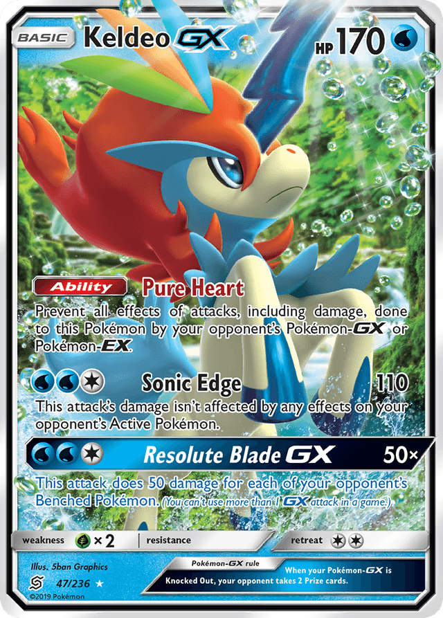 Carta Keldeo-GX 47/236 do set Unified Minds — Pokémon TCG | Bynx