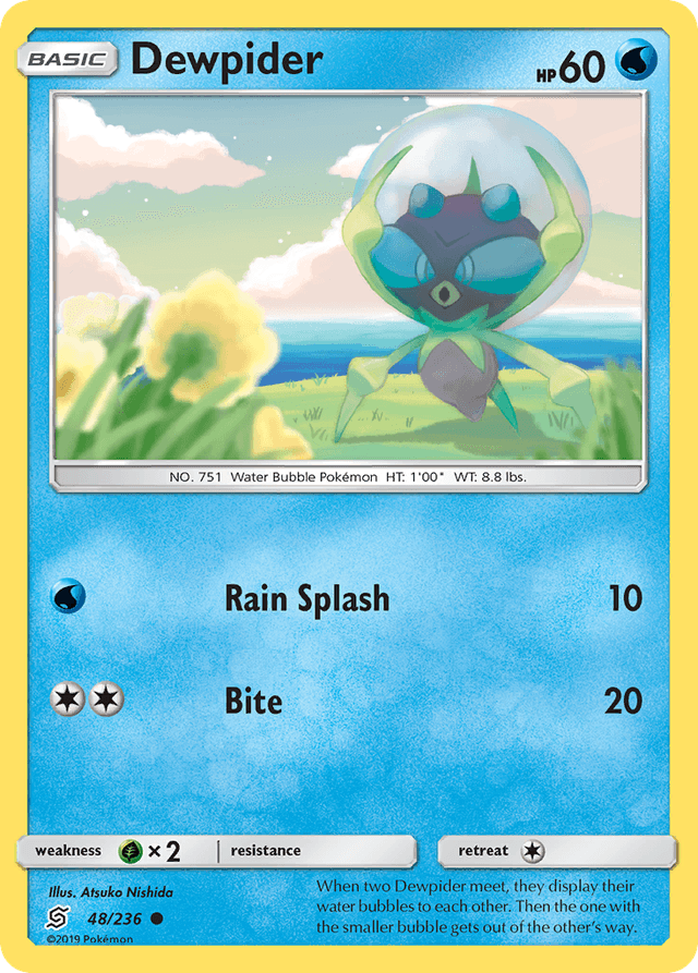 Carta Dewpider 48/236 do set Unified Minds — Pokémon TCG | Bynx