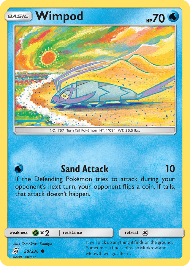 Carta Wimpod 50/236 do set Unified Minds — Pokémon TCG | Bynx