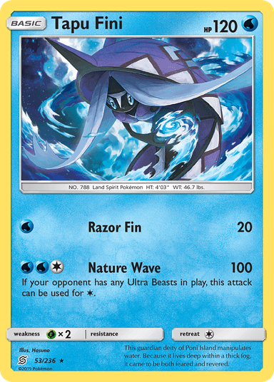 Carta Tapu Fini 53/236 do set Unified Minds — Pokémon TCG | Bynx