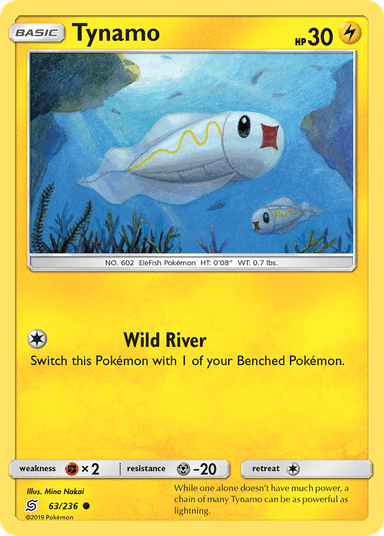 Carta Tynamo 63/236 do set Unified Minds — Pokémon TCG | Bynx