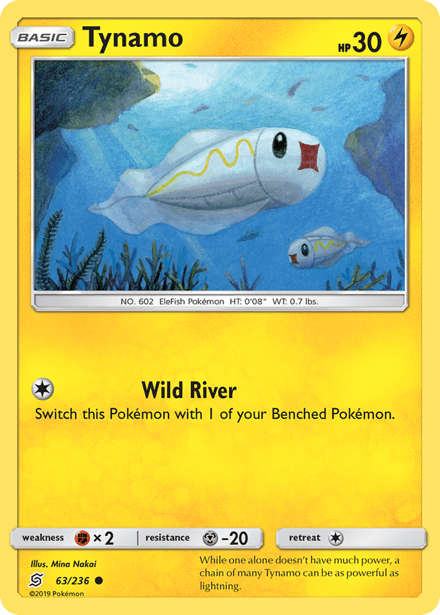 Carta Tynamo 63/236 do set Unified Minds — Pokémon TCG | Bynx