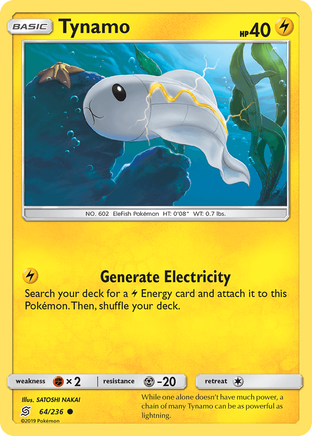 Carta Tynamo 64/236 do set Unified Minds — Pokémon TCG | Bynx