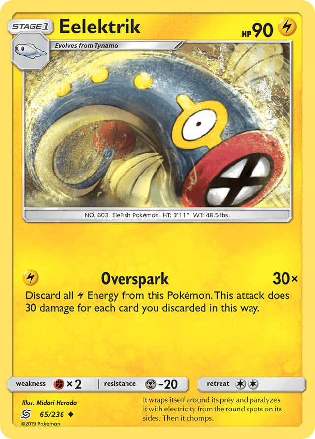 Carta Eelektrik 65/236 do set Unified Minds — Pokémon TCG | Bynx