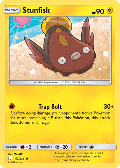 Carta Stunfisk 67/236 do set Unified Minds — Pokémon TCG | Bynx