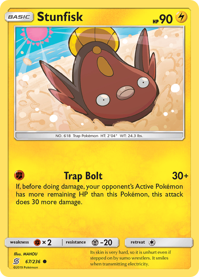 Carta Stunfisk 67/236 do set Unified Minds — Pokémon TCG | Bynx