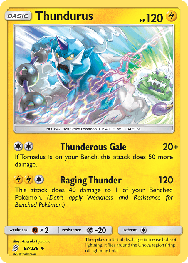 Carta Thundurus 68/236 do set Unified Minds — Pokémon TCG | Bynx