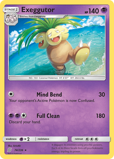 Carta Exeggutor 74/236 do set Unified Minds — Pokémon TCG | Bynx
