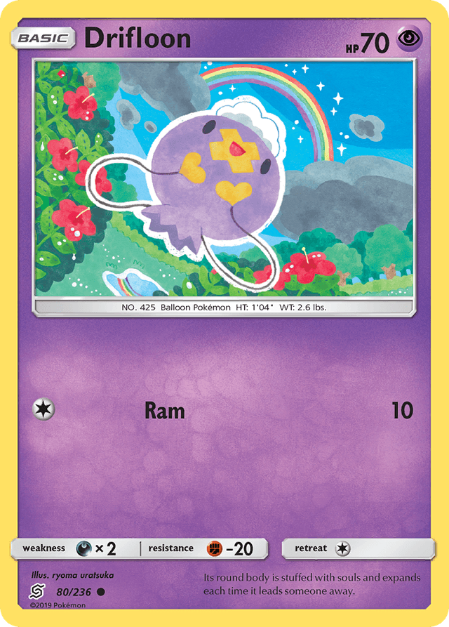 Carta Drifloon 80/236 do set Unified Minds — Pokémon TCG | Bynx