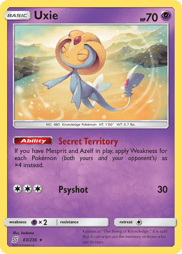 Carta Uxie 83/236 do set Unified Minds — Pokémon TCG | Bynx