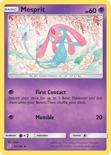 Carta Mesprit 84/236 do set Unified Minds — Pokémon TCG | Bynx