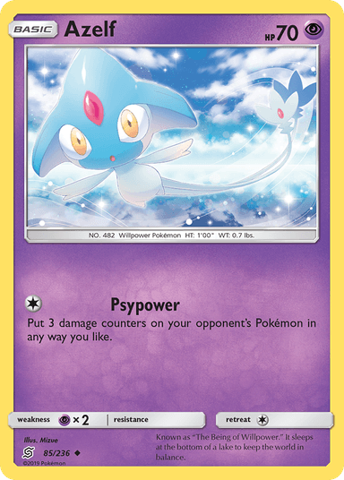 Carta Azelf 85/236 do set Unified Minds — Pokémon TCG | Bynx