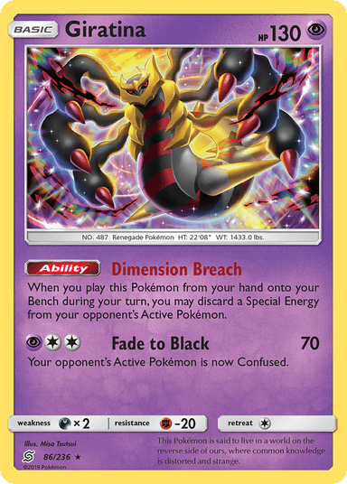 Carta Giratina 86/236 do set Unified Minds — Pokémon TCG | Bynx