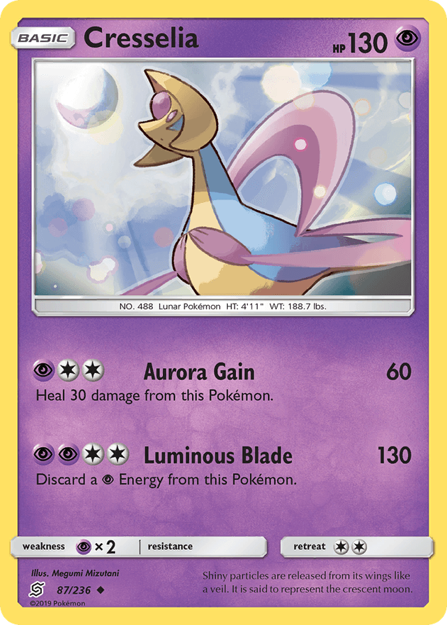 Carta Cresselia 87/236 do set Unified Minds — Pokémon TCG | Bynx