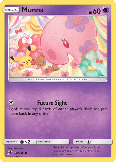 Carta Munna 88/236 do set Unified Minds — Pokémon TCG | Bynx