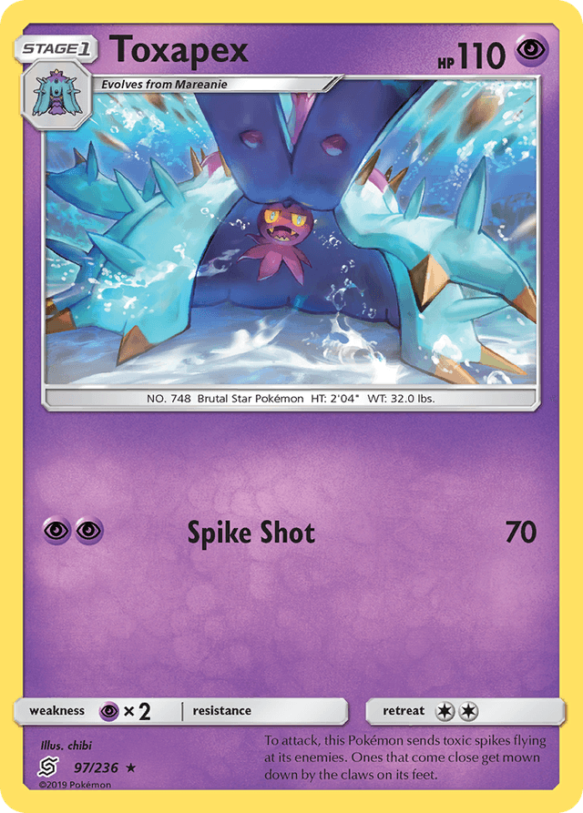 Carta Toxapex 97/236 do set Unified Minds — Pokémon TCG | Bynx