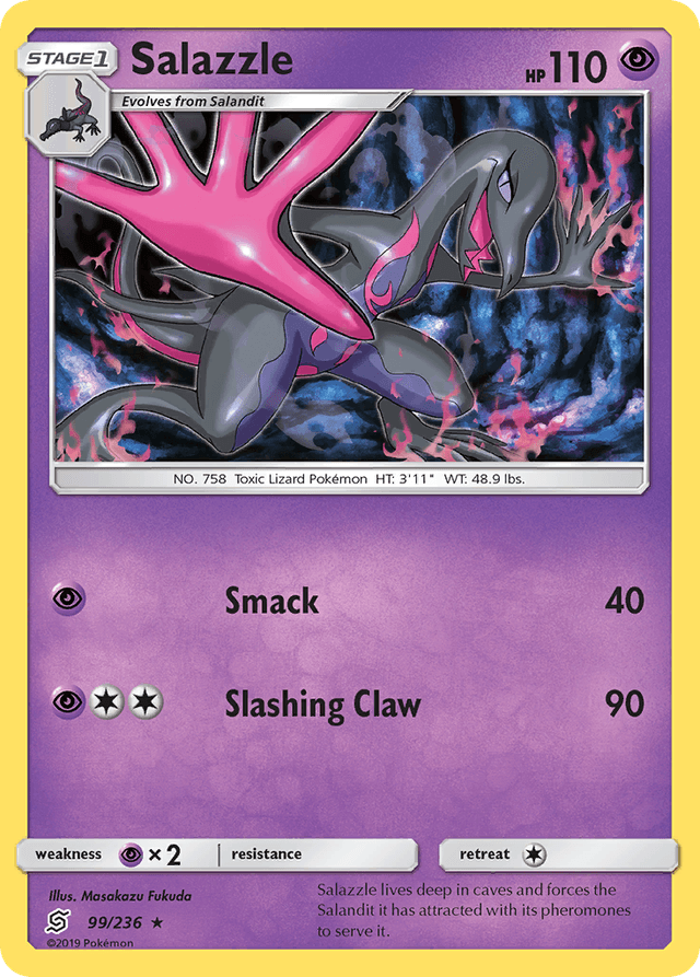 Carta Salazzle 99/236 do set Unified Minds — Pokémon TCG | Bynx