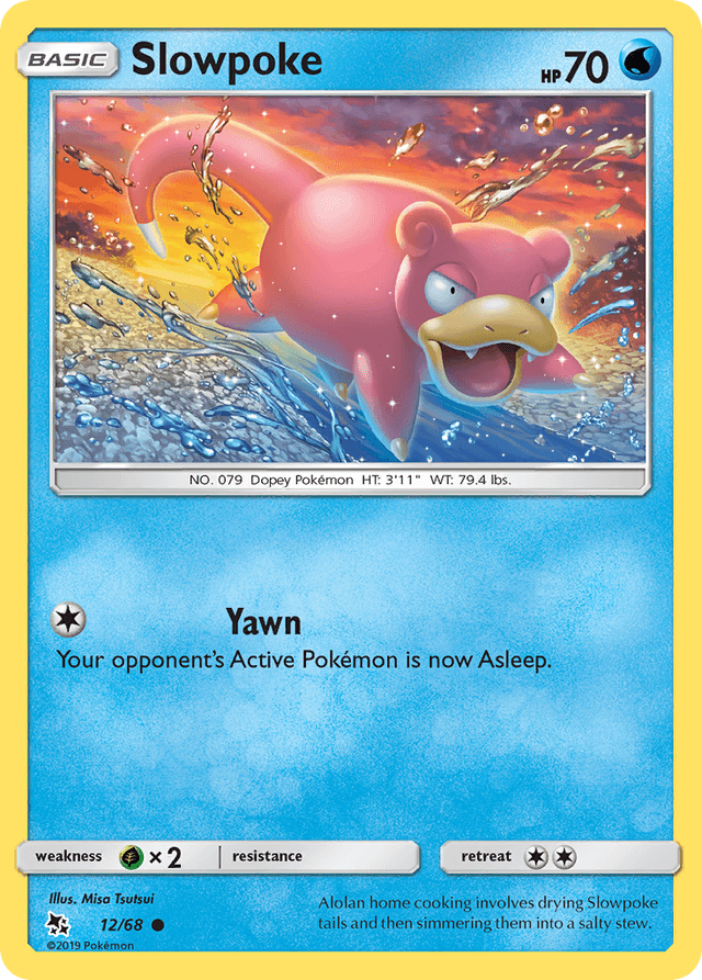 Carta Slowpoke 12/68 do set Hidden Fates — Pokémon TCG | Bynx