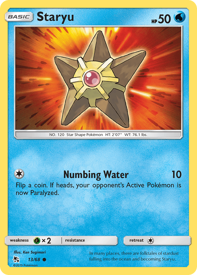 Carta Staryu 13/68 do set Hidden Fates — Pokémon TCG | Bynx