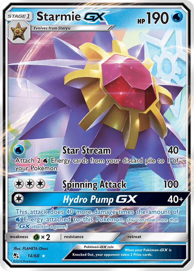 Carta Starmie-GX 14/68 do set Hidden Fates — Pokémon TCG | Bynx