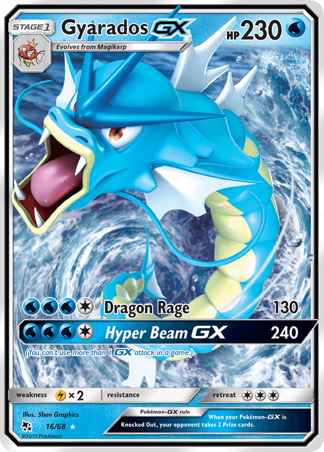 Carta Gyarados-GX 16/68 do set Hidden Fates — Pokémon TCG | Bynx