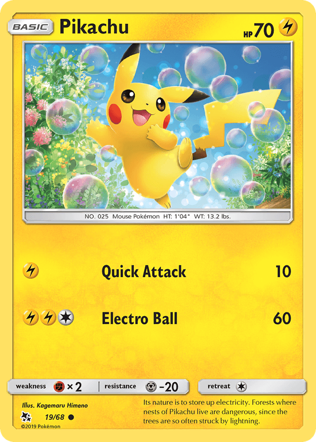 Carta Pikachu 19/68 do set Hidden Fates — Pokémon TCG | Bynx