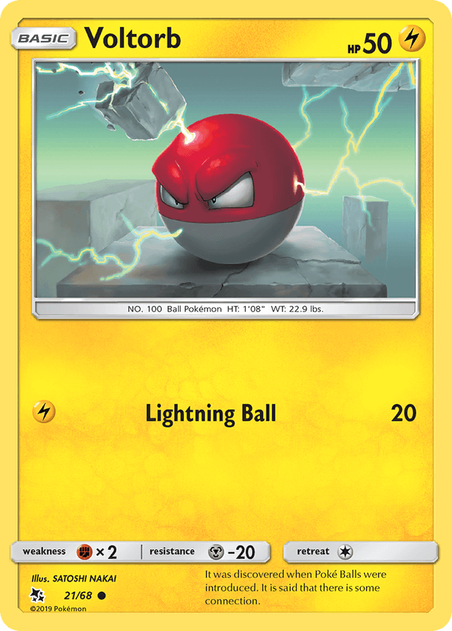 Carta Voltorb 21/68 do set Hidden Fates — Pokémon TCG | Bynx