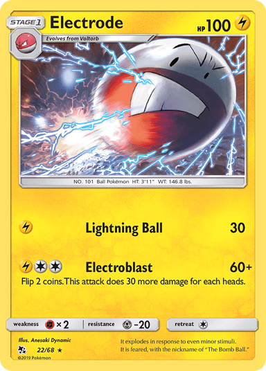 Carta Electrode 22/68 do set Hidden Fates — Pokémon TCG | Bynx