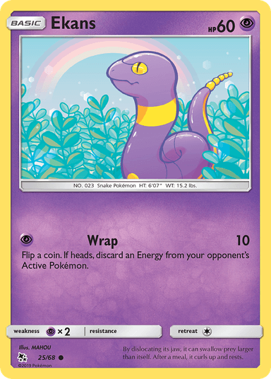 Carta Ekans 25/68 do set Hidden Fates — Pokémon TCG | Bynx