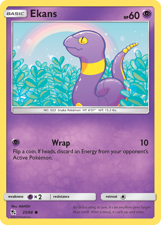 Carta Ekans 25/68 do set Hidden Fates — Pokémon TCG | Bynx