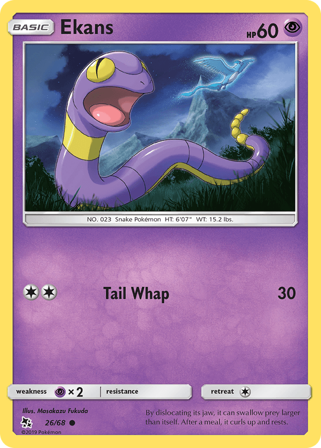 Carta Ekans 26/68 do set Hidden Fates — Pokémon TCG | Bynx