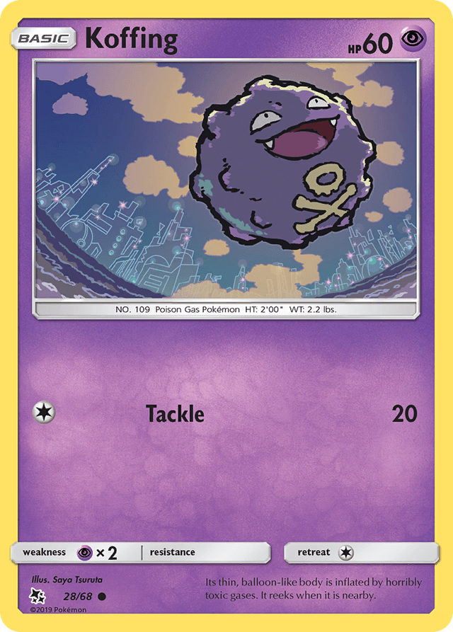 Carta Koffing 28/68 do set Hidden Fates — Pokémon TCG | Bynx