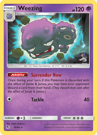 Carta Weezing 29/68 do set Hidden Fates — Pokémon TCG | Bynx