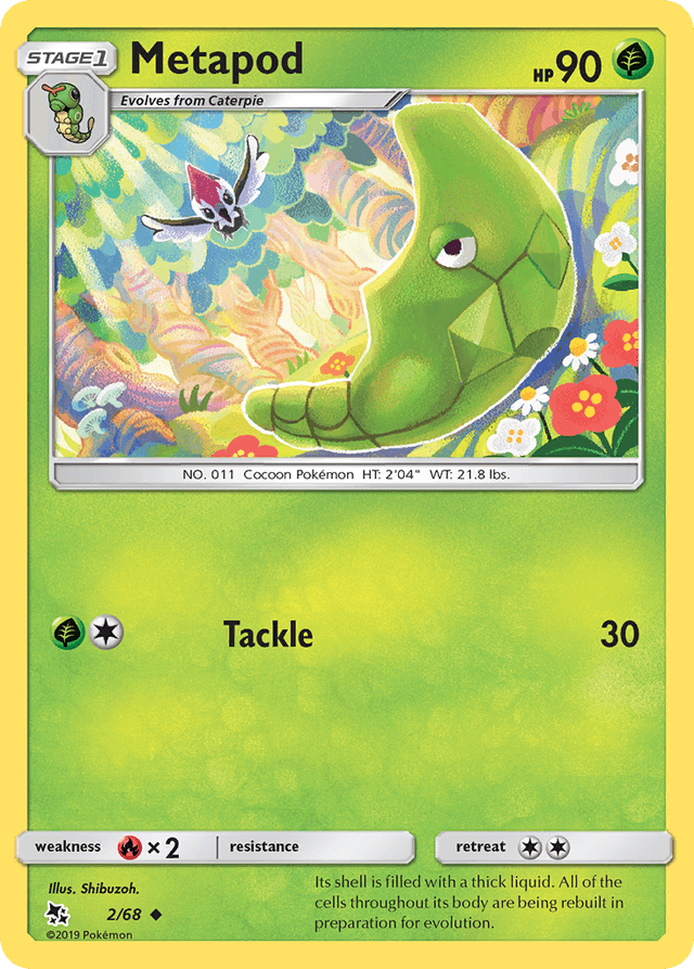 Carta Metapod 2/68 do set Hidden Fates — Pokémon TCG | Bynx